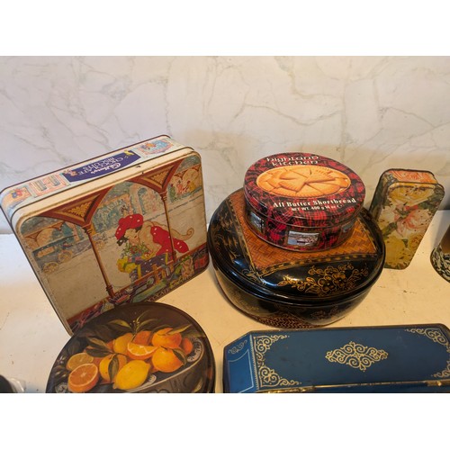 225 - A Selection Of Vintage Metal Tins