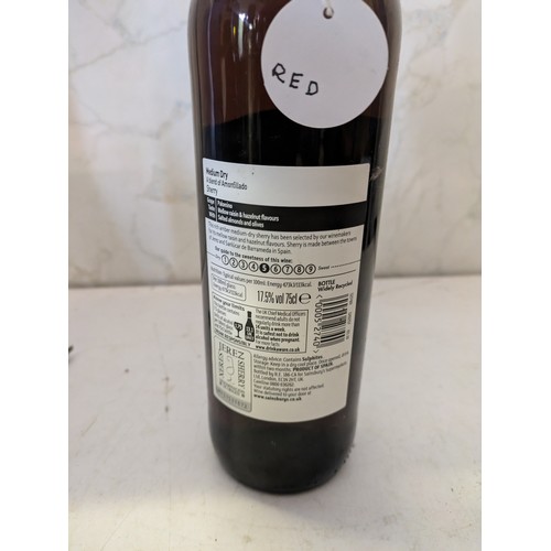 481 - a bottle of medium dry fine sherry 75cl