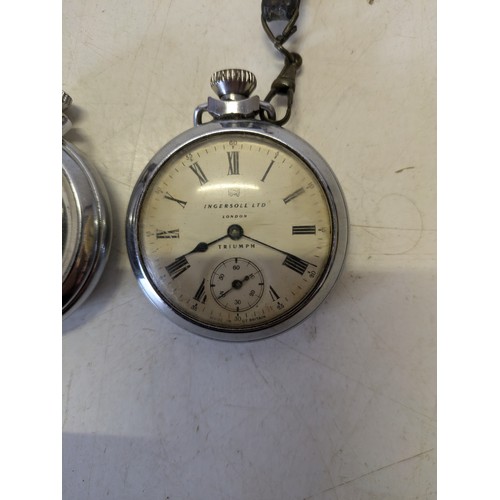 192 - 3 Ingersoll pocket watches