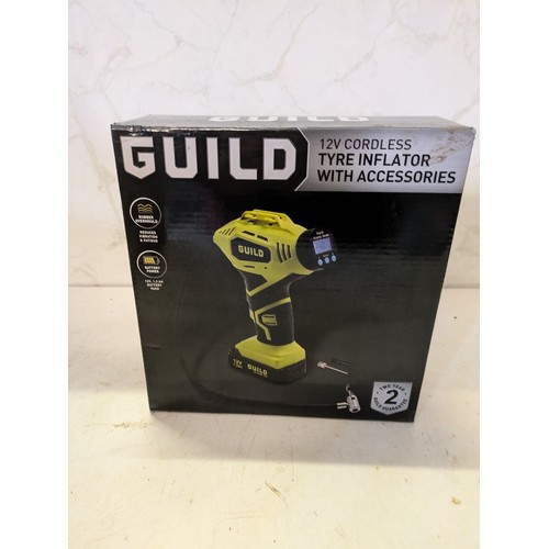 619 - guild cordless Tyre inflator in box