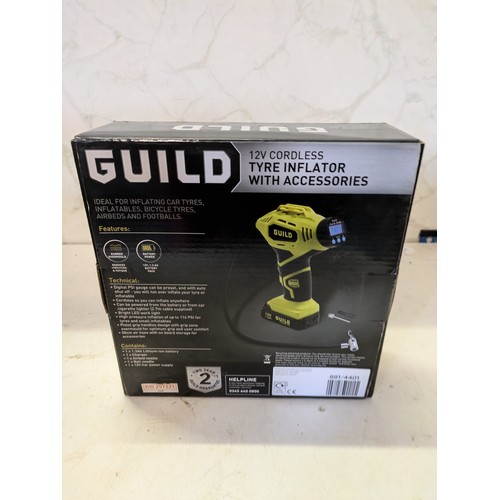 619 - guild cordless Tyre inflator in box