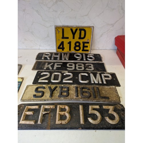 416 - a selection of historic number plates