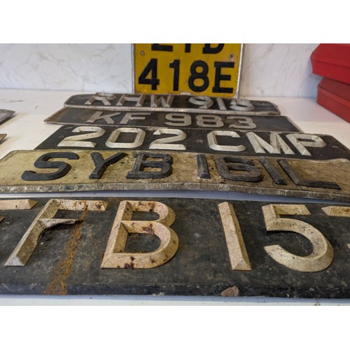 416 - a selection of historic number plates