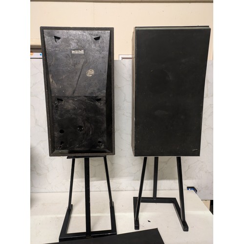 263 - bang and Olufsen beovox s60 100w 8 ohm bookshelf speakers with stands
