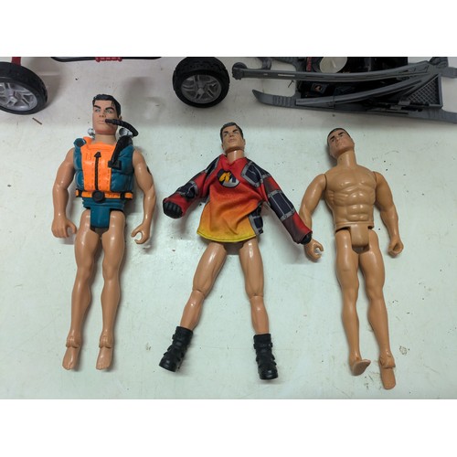 405 - a selection of action men figures and vehicles