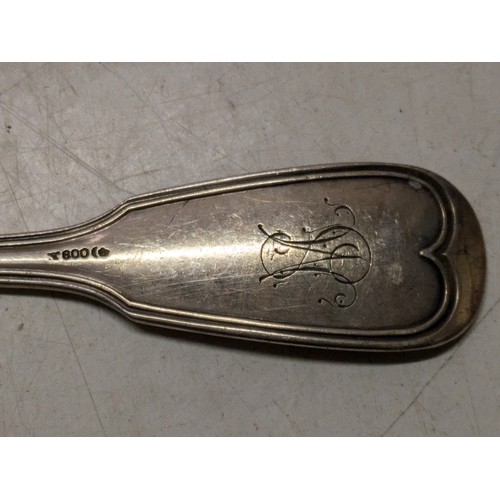 176 - An Antique German .800 Fine Silver Spoon