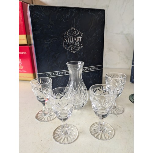 458 - a set of 3 Stuart crystal cascade wine glasses