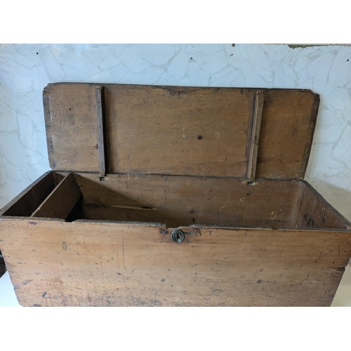 235 - Vintage pine coffer