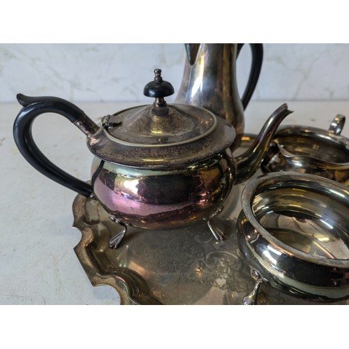 438 - a yeoman silver plated tea set