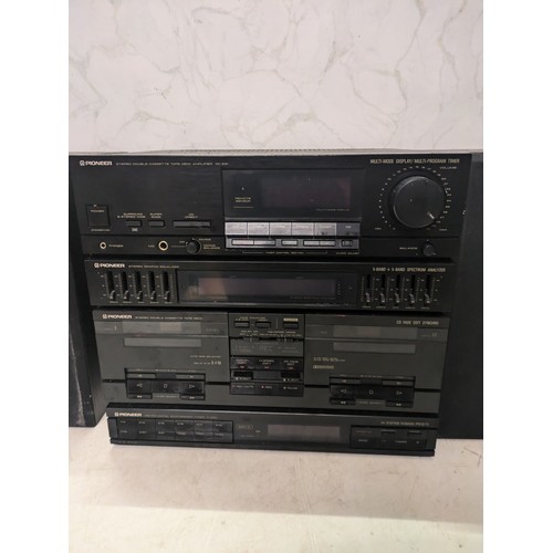 298 - a pioneer stack system with a pair of pioneer bookshelf speakers