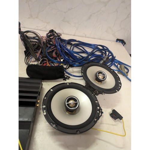 296 - alpine car audio system including v power mrp-t222 250w amplifier, mrp- 250w amp and ida -x001 head ... 
