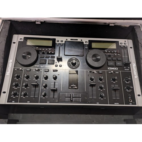 241 - numark icdmix3 console with protective case