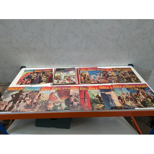 643 - A binder of 29 copies of 'The Bible Story's Comic Book Magazine - complete minus issue number 15.  T... 