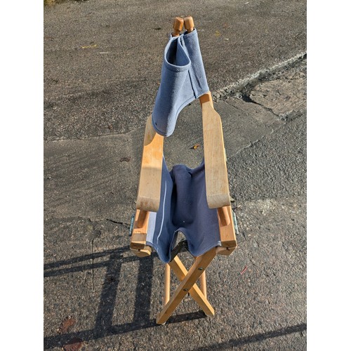 116 - a wood frames folding directors style chair