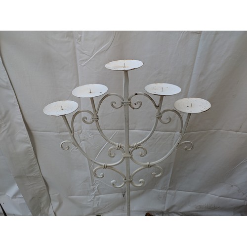 377 - a metal 5 branch candle holder