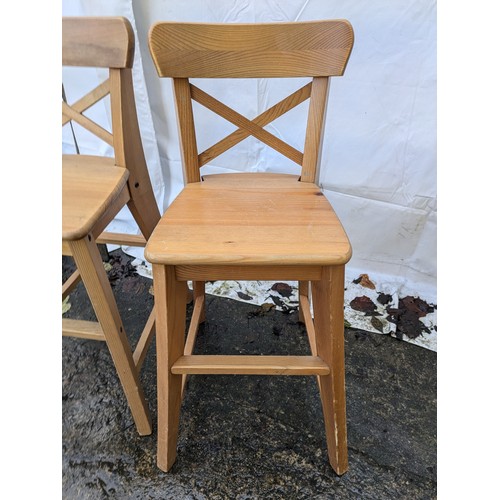 102 - a Pair of wooden chairs