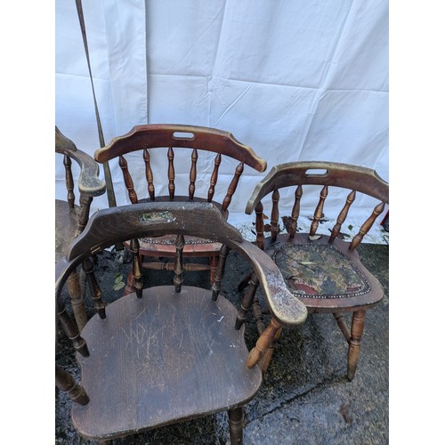 105 - a selection of pub/restaurant chairs Including Captain's Chairs