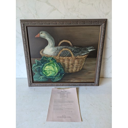 535 - Duck & cabbage by Wendy Malan painting