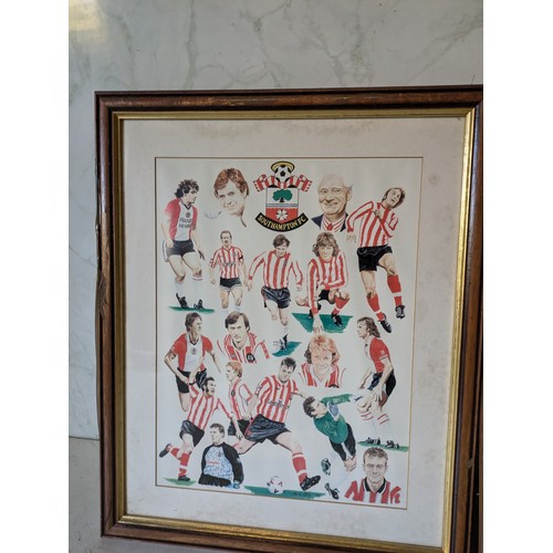 496 - a pair of Southampton framed pictures including a John saunders 'dell diamonds' limited edition prin... 