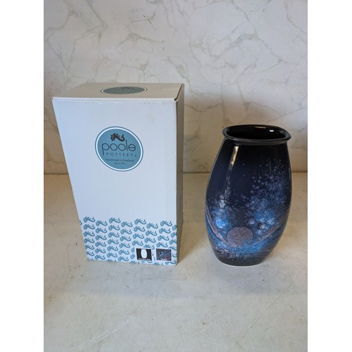 492 - Poole pottery Manhattan 26cm celestial vase in box