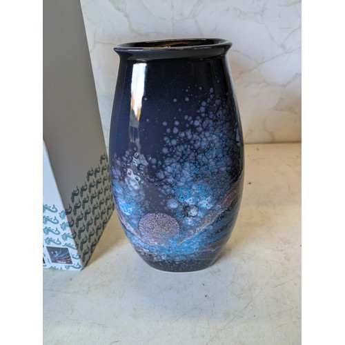 492 - Poole pottery Manhattan 26cm celestial vase in box