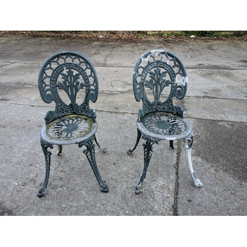 60 - pair of aluminum garden chairs