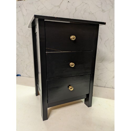 97 - A Small Wood 3 Drawer Cabinet