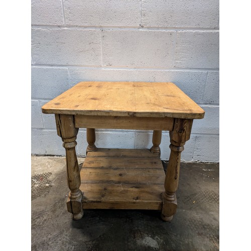 99 - A Vintage Pine Coffee Table - approx 61x61x61cm