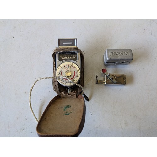 149 - A Pair Of Camera Timers Including A Vintage Cased Framed