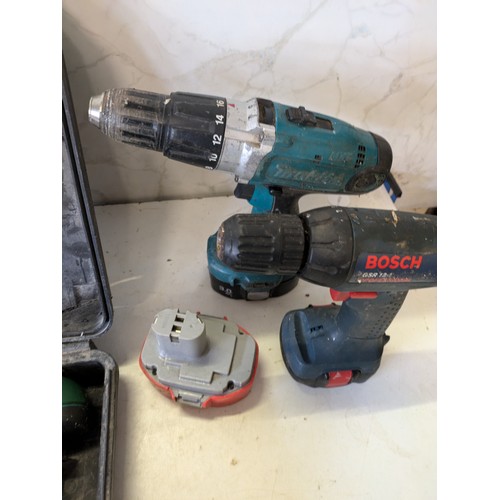 348 - a selection of various cordless hammer drills including DeWalt and Makita