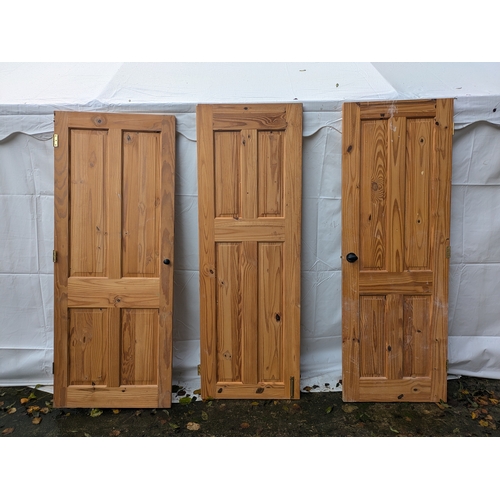 102 - A Set Of 3 Pine Interior Doors