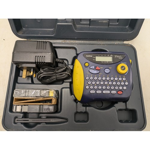 233 - A Brother P-Touch 1250 Label Printer In Case With Power Supply And Labels