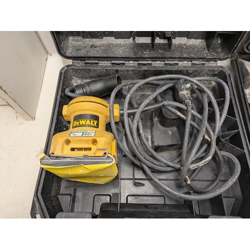 360 - A Dewalt Dw340 Heat Gun In Case And A Dewalt Dw411 Palm Sander In Case