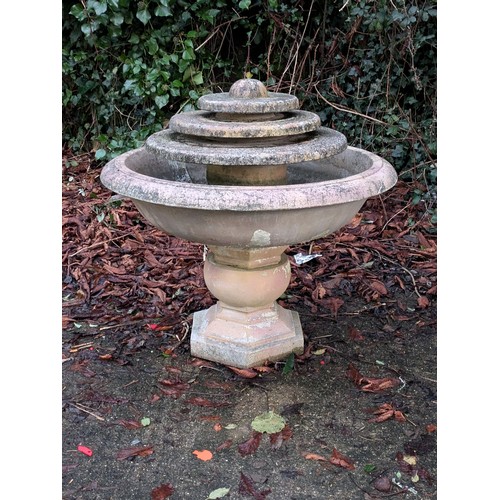 36 - A Large Concrete 3 Tier Water Fountain Feature