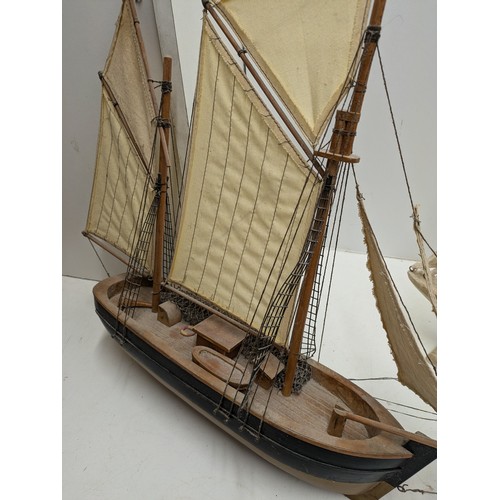 172 - A Selection Of 3 Vintage Model Yachts