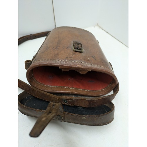 165 - A Pair Of Ross London World War 2 Binoculars In Leather Case