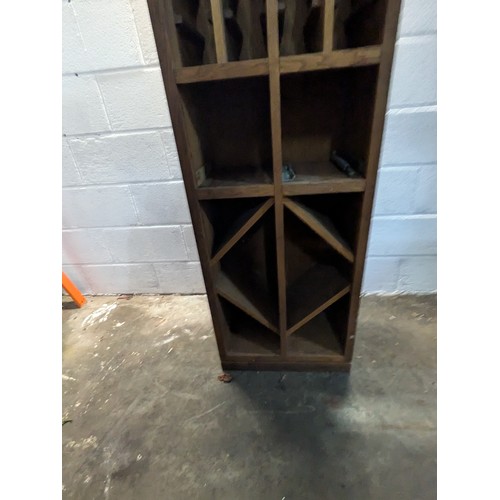 138 - A Tall Oak Wine Rack