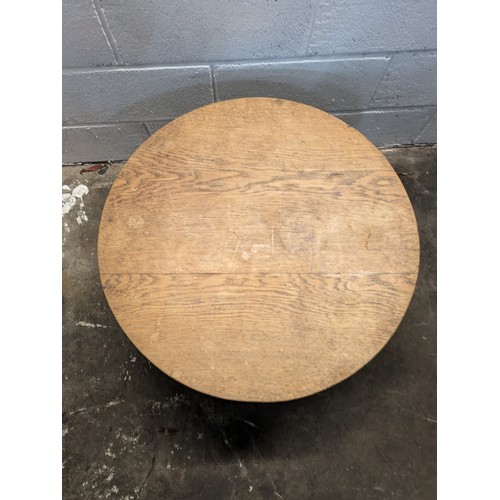 127 - A Vintage Circular Pine Table