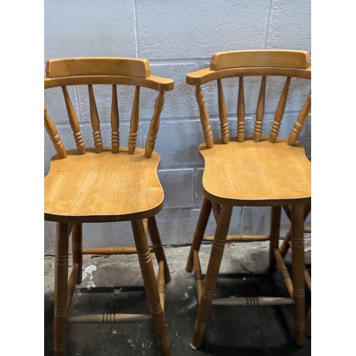 124 - A Set Of 4 Pine Stools