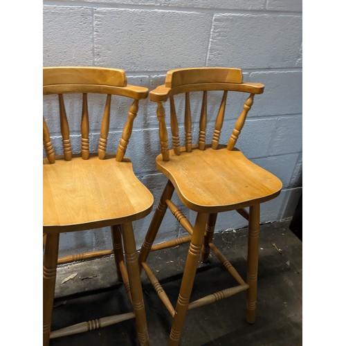 124 - A Set Of 4 Pine Stools