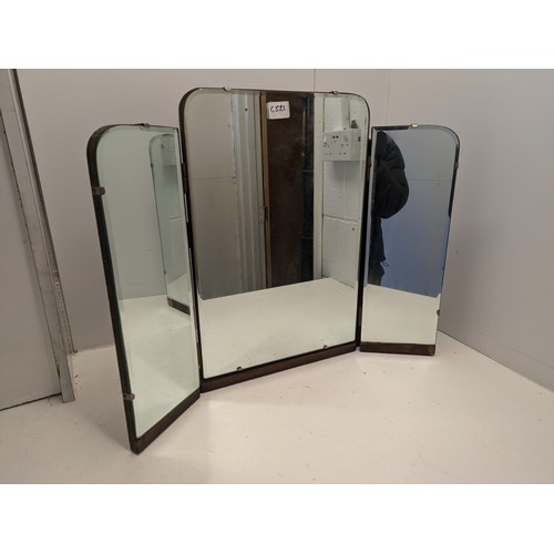 118 - A Vintage 3 Piece Fold Out Mirror