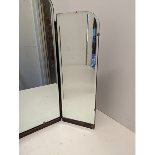 118 - A Vintage 3 Piece Fold Out Mirror