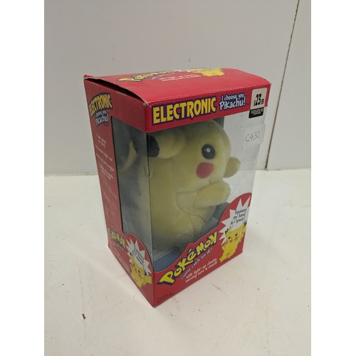 573 - A 1999 Hasbro Official Nintendo Pikachu Interactive Plush In Original Box