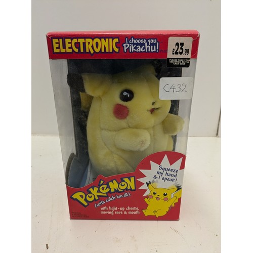 573 - A 1999 Hasbro Official Nintendo Pikachu Interactive Plush In Original Box