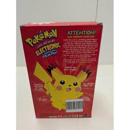 573 - A 1999 Hasbro Official Nintendo Pikachu Interactive Plush In Original Box