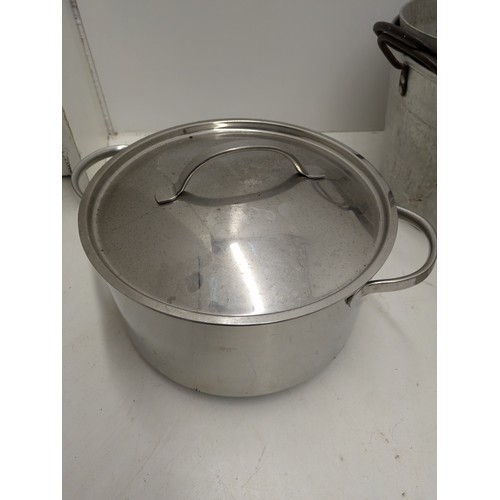 508 - A Selection Of Steel And Aluminium Cooking Pots