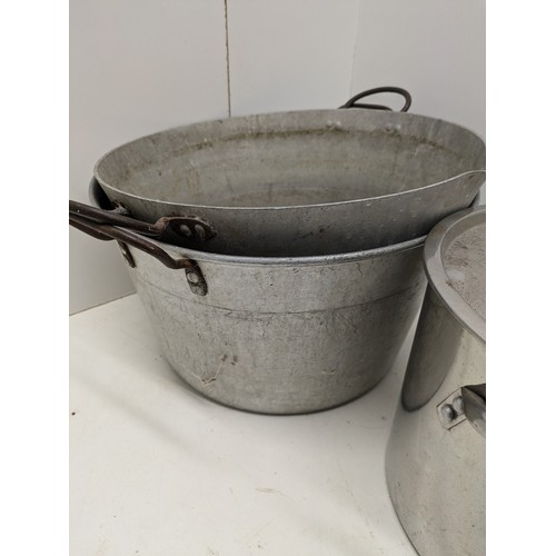 508 - A Selection Of Steel And Aluminium Cooking Pots