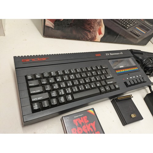 305 - A Vintage Sinclair Zx Spectrum +2 James Bond 007 Action Pack With Light Gun And Cables - Boxed