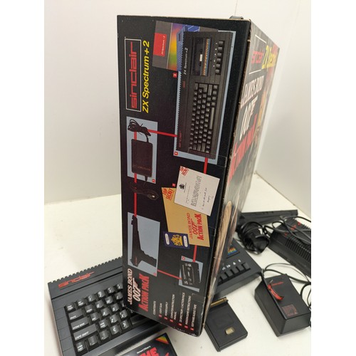 305 - A Vintage Sinclair Zx Spectrum +2 James Bond 007 Action Pack With Light Gun And Cables - Boxed