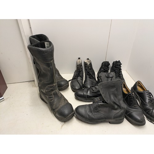 457 - Job Lot 5X Pairs Safety Boots & Shoes Including Pair Of Jolly Firefighter Boots Size 12